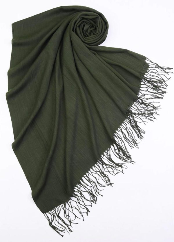 pashmina hijabs collection by abaya pk 40 olive cashmere 1